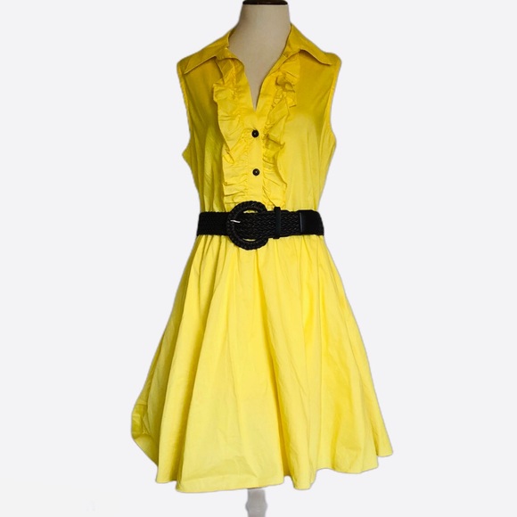 bailey blue Dresses & Skirts - Bailey Blue retro yellow sleeveless dress